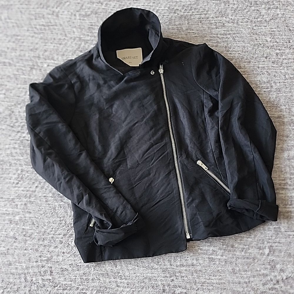 🍍Vintage smart set- motorcycle bomber jacket